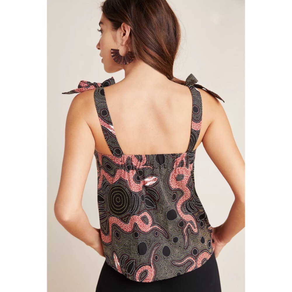 Anthro Corey Lynn Calter Ibiza Snake Print Blouse - Picture 5 of 11